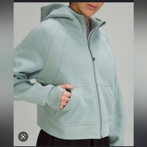 Lululemon full zip scuba NWT silver blue